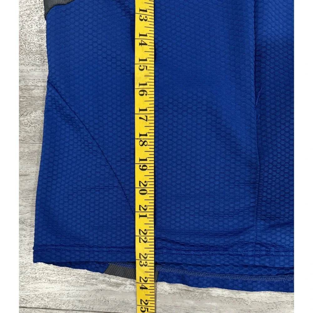 Nike Sphere Youth Blue Cycling Shirt Large (12-14) Back Pockets 3/4 Zip
